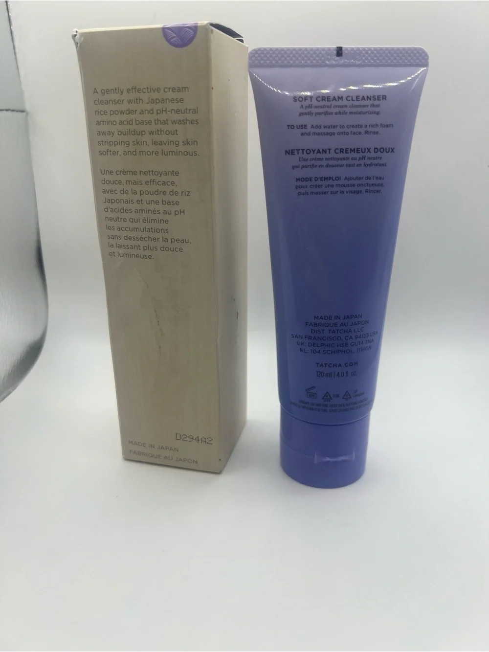 Tatcha Lavender Tube The Rice Wash Gentle Foaming Cleanser